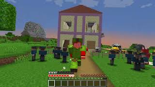 JJ and Mikey HIDE from Scary LUNAR MOONS and Jerry , Mel , Gus , Dave Minions in Minecraft - Maizen