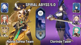 C0 Navia Furina Kachina Hypercarry Team | C0 Clorinde Taser | New Spiral Abyss 5.0 | Genshin Impact