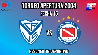 Velez vs Argentinos - Torneo Apertura 2004 - Fecha 15 - Resumen TN Deportivo - Futbol Argentino