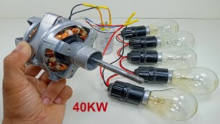 New Idea Experiments 260V 40KW direct current AC Generator lightbulb First electric Big capacitor