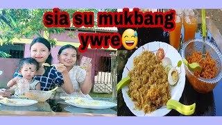 Carbonara+fried rice mukbang macha ama☺Sia na last ta entry twsalakaga mukbang twkhre😄|Nisha's vlog