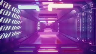 [NO COPYRIGHT ANIMATION] Technological Visuals in a Tunnel with Sound Effect