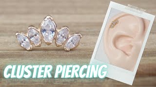 Onde comprar piercing cluster de ouro 18K