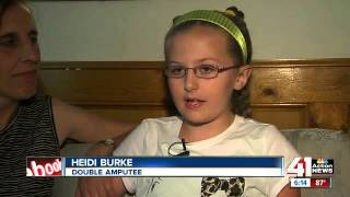 7 year old double amputee hopes to meet pen pal at children's amputee convention