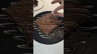 Nutella chocolate crepe design #shortvideo #cake #crepe #chocolate #shorts #short