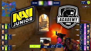 NAVI Junior vs FURIA Academy - WePlay Academy League Season 1 - DUST 2 Highlights