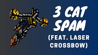 3 Cat Spamming w/ Laser Crossbow | Pixel Gun 3D