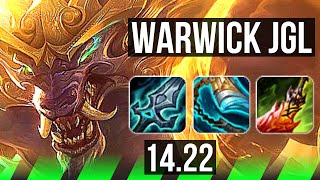 WARWICK vs LEE SIN (JGL) | Rank 3 Warwick, 1500+ games, Godlike | NA Grandmaster | 14.22