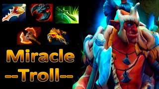 Miracle  Dota2 Troll Divine Rapier  VS phanton Lancer Top mmr DOTA 2