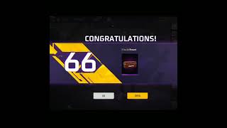 FREE FIRE LEVEL UP 66 LEVEL REWARD 😃#shots #shot