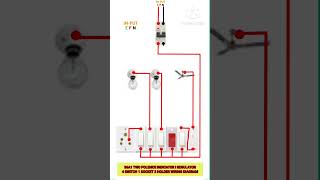 1 TWO POLEMCE INDICATOR I REGULATOR4 SWITCH 1 SOCKET 2 HOLDER WIRING DIAGRAM#electrical #board