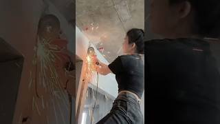 Beautiful girl electrician's construction site (7) #beautifulgirl#electrician