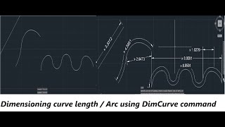 Dimensioning of Curve Line / Arc, using Dimcurve command in AutoCAD.