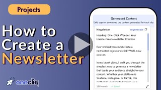 Create Professional Newsletters with OneCliq: A Simple Guide for Building Your Audience