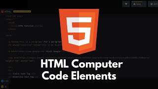 HTML Tutorial #48 - HTML Computer Code Elements | HTML code, kbd, samp, var, pre tags