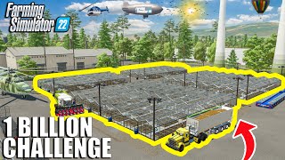 I Build THIS Custom GREENHOUSE CENTER and MADE MILLIONS | 1 BILLION Challenge | Farming Simulator 22