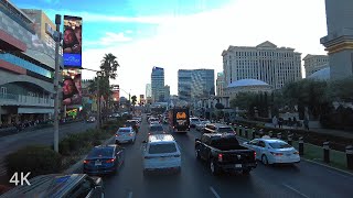 4K | Scenic Driving in Las Vegas Strip USA | Dec 2023