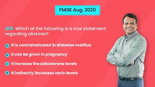 Dr. Gobind Rai Garg discussing a question from FMGE August 2020 | Question 12