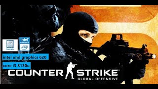 CS:GO benchmark Intel Core i3 8130u Intel UHD graphics 620