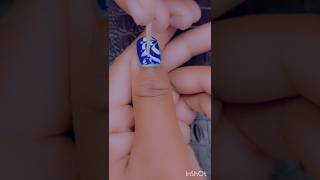 blue and white colour nail art idea, #nailpolish #nail #naillove #naillover #like #share #ytshorts