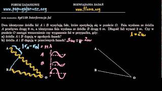 fpf119 - Interferencja fal - Zadanie z fizyki - filoma.org