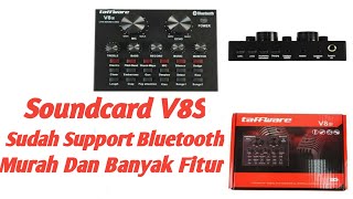 Soundcard V8S Bluetooth- mixer kecil Banyak fitur