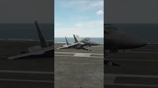 3 F SERIES JETS FAIL AT LANDING ON US CARRIER!! #f22 #f15 #f18 #shorts #dcs #milsim #usa #fail