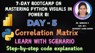 Master Python Visuals in Power BI: Create a Correlation Matrix! - Day 5 of bootcamp