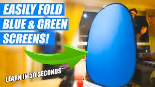 How to Fold Down a Large Pop Up Green Screen & Blue Screen (EASY TUTORIAL)