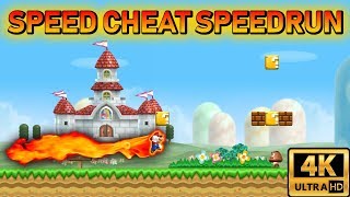 [TAS] New Super Mario Bros Wii Speed Cheat Speedrun | 4K 60FPS