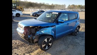 Kia Soul. Ляпнуло по морде , телек в брызги, лонжероны разбежались - лечим пациента подорожником )))