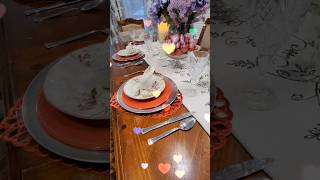 Table Setting ~ Valentine's Day #homedecor #diy #valentinesdecor #shortsfeed