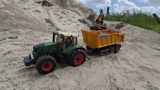 RC Bruder Tractor Fendt 936 und Huina Bagger auf der Baustelle, Funktionsmodellbau