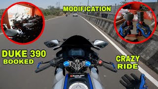 CRAZY RIDE | BRAND NEW KTM DUKE 390 | SOME MODIFICATION FRAME SLIDER