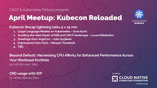 Kubernetes Finland: KubeCon Paris Reloaded