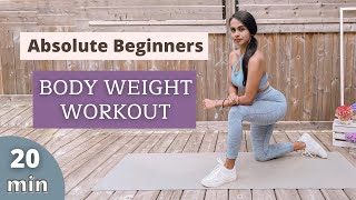 Bodyweight Workout for ABSOLUTE BEGINNERS | Low Impact (Warm Up & Cool Down Included)