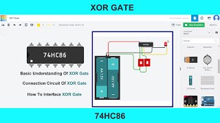 UNDERSTANDING XOR GATE IN TINKERCAD  |  IC-74HC86