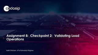 Assignment 8: Checkpoint 2: Validating Load Operations