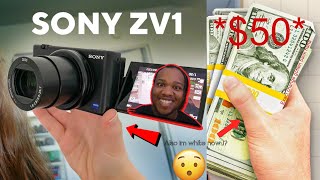 Giving random employees 50's *PRANK* | Sony ZV-1 Test Video