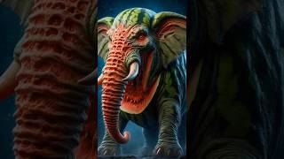 Incredible fusion|| Ai creates Elephant-Watermelon hybrid #aicreations #marvel #ytshorts #fyp