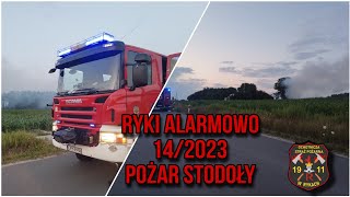 [ALARMOWANIE] Wyjazd alarmowy 529[L]01 oraz dojazd 529[L]02 do pożaru stodoły na ulicy Myśliwśkiej