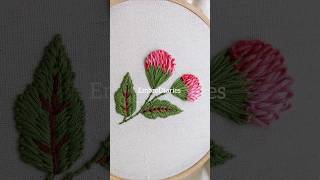 Beautiful Flower Embroidery Design For Beginners #handembrodiery