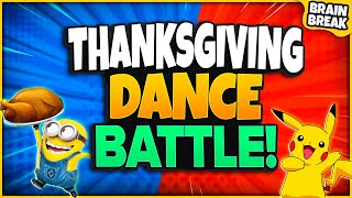 Thanksgiving Dance Battle | Thanksgiving Brain Break | Fall Games For Kids | Just Dance | GoNoodle