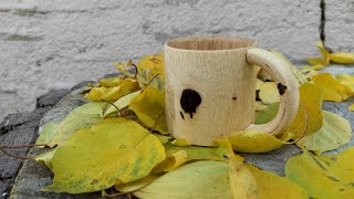 Wood turning a tankard (mug) | Oak