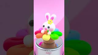 Rainbow Bunny Flower so Cute #shorts #youtubeshorts #rainbow #bunny #flowers #cute