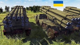 TODAY 50 Ukraine NEW SECRET MLRS BM30 TORNADO ATTACKED A MILITARY CONVOY