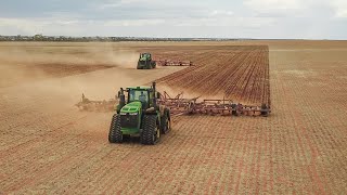 Déchaumage en AUSTRALIE | 36m | 2x JOHN DEERE 9RX