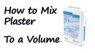 How To Mix Plaster To A Volume