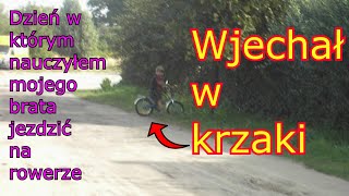 OSKARA PIERWSZY RAZ  NA ROWERZE *miał 5 lat*