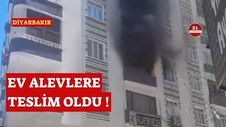 Bağlar'da bir evde yangın çıktı